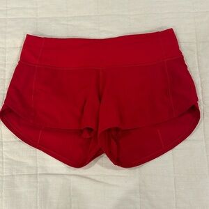lululemon red speed ups 2.5 inch | size 2!!